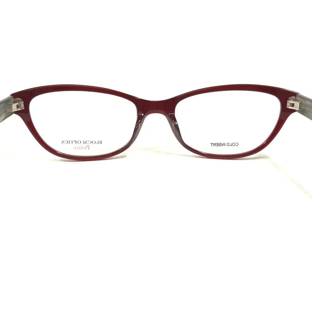 Bloom Optics Eyeglasses Frames CHARLOTTE BU Red Gray Green Marble Arms 49-17-140